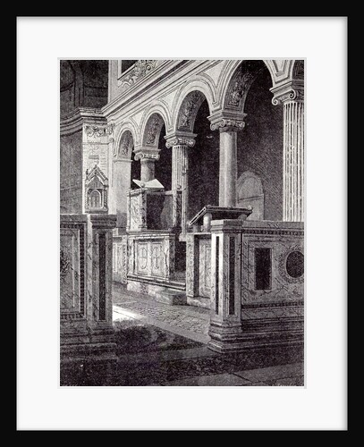 Rome Italy 1875 Pulpit of the Epistle at the Clement's by Anonymous