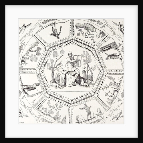 Rome Italy 1875 Paintings of the First Century on a Chapel Vault Catacombs of Callistus by Anonymous