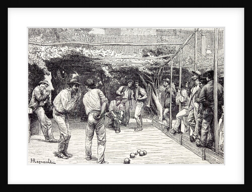 Rome Italy 1875 Playing at Bowls by Anonymous