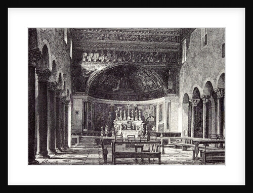 Rome Italy 1875 Interior of Santa Maria in Domnica by Anonymous