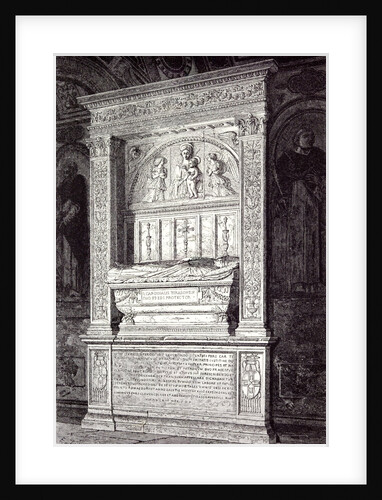Rome Italy 1875 Tomb of Cardinal Ferrici at the Minerva by Anonymous