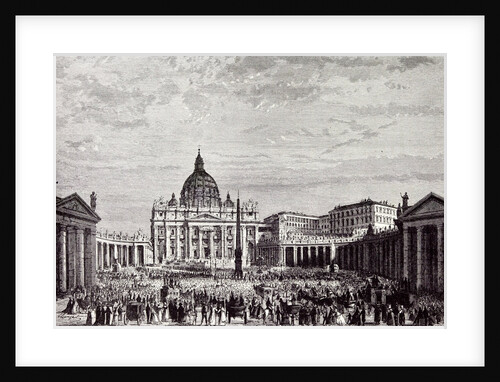 Rome Italy 1875 The Piazza of St. Peter at the Great Benediction by Anonymous