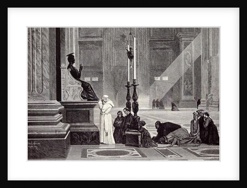 Rome Italy 1875 The Pope at the Feet of St. Peter by Anonymous