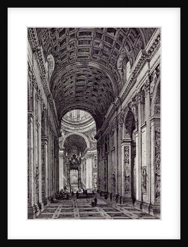 Rome Italy 1875 Nave of St. Peter's by Anonymous