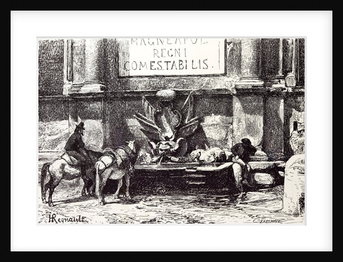 Rome Italy 1875 Fountain at the Villa of Pope Julius III by Anonymous
