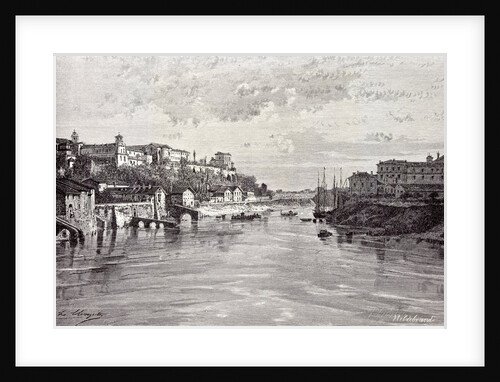 Rome Italy 1875 Aventine Mount and St. Sabina Seen from Ponte Rotto by Anonymous