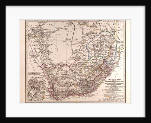 South Africa 1872 Map by Anonymous