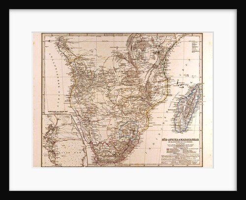 South Africa Madagascar Map by Anonymous