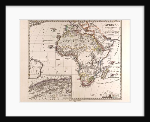 Africa Map 1874 Gotha Justus Perthes Atlas by Anonymous