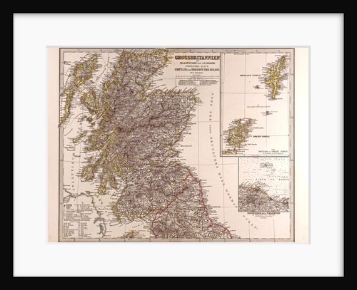 Great Britain Map Scotland 1872 by Anonymous