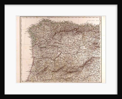 Spain Map 1872 by Anonymous