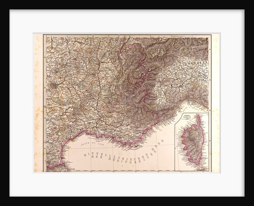 France Map 1874 by Anonymous
