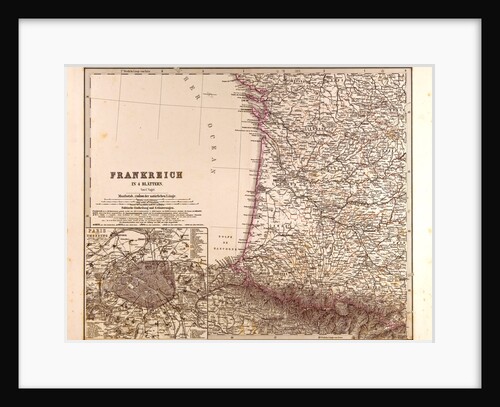 France Map 1874 by Anonymous