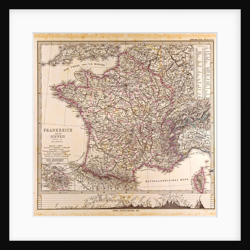 France Map 1874 by Anonymous
