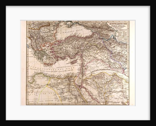 Mediterranean Sea Map 1872 by Anonymous