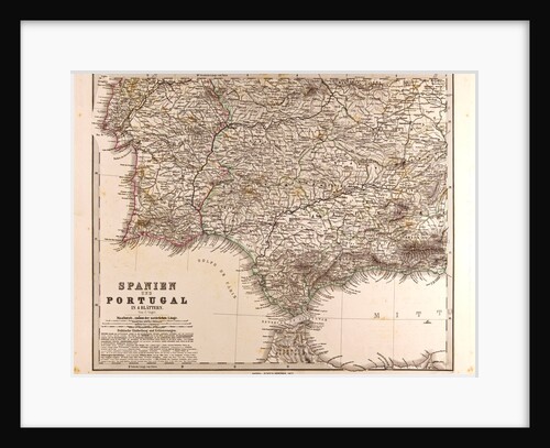 Spain Portugal Map by Anonymous