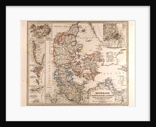 Danmark Map 1872 by Anonymous