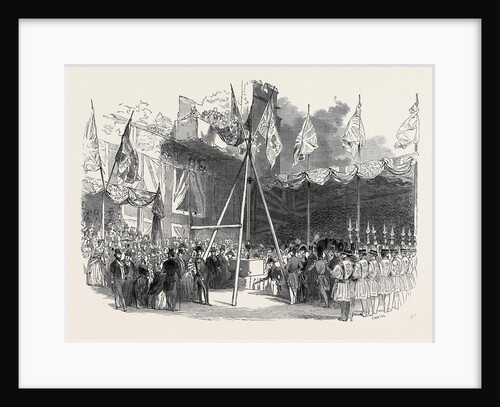 The Duke of Wellington Laying the First Stone of the Waterloo Barracks, at the Tower of London, Great Britain by Anonymous