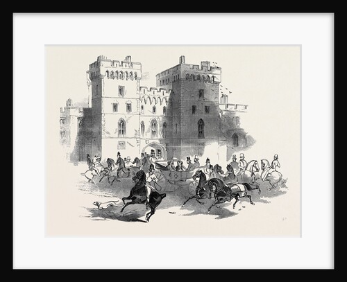 Her Majesty and Her Illustrious Visitors and Suite Leaving Windsor Castle for Ascot Races, Great Britain by Anonymous