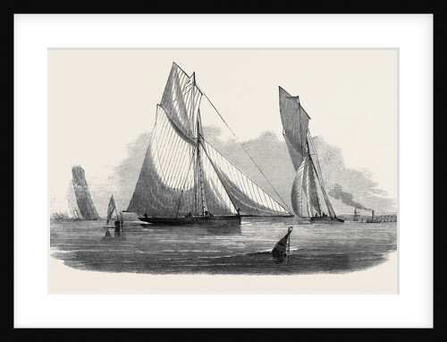 Vixen, Belvidere, Prima Donna, Blue Belle; Thames Yacht Club Match, Prima Donna Rounding the Buoy at Erith by Anonymous