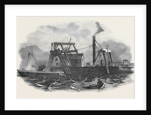 Blowing Up of the Whiting Shoal, Limehouse Reach, Dredging Machine by Anonymous