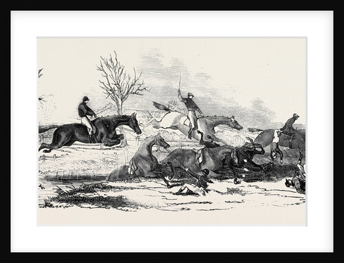 The Harrow Steeple Chase, the Fall at the Brook by Anonymous
