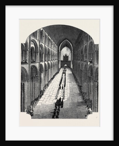 Funeral of the Bishop of Ely, in Ely Cathedral. by Anonymous