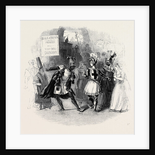 Scene from the Burlesque of St. George and the Dragon, at the Adelphi Theatre. by Anonymous
