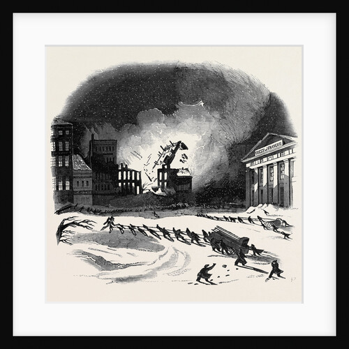 Destruction of the Tribune Office, New York. by Anonymous