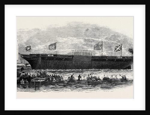 Launch of the Steam Frigate, Terrible, on Thursday Afternoon from Her Majesty's Dock-Yard at Deptford by Anonymous