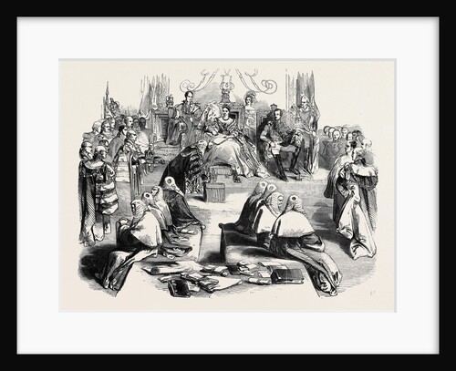 The Lord Chancellor Presenting Her Majesty with the Copy of the Speech. by Anonymous