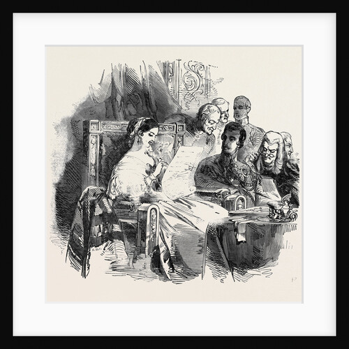 Her Majesty Pricking the Sheriffs' Roll. by Anonymous