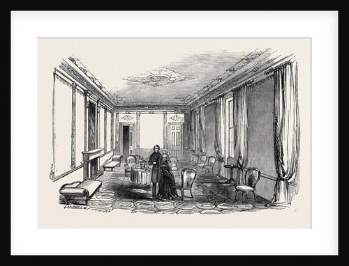 The Queen's Visit to the Duke of Buckingham, the Reception Room, at the Wolverton Station. by Anonymous