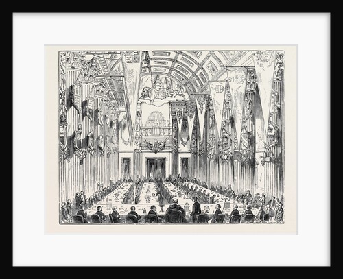 Banquet in the Egyptian Hall at the Mansion House, the Great Exhibition of 1851 by Anonymous