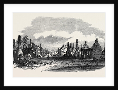 Scene of the Fire at Cottenham, Sketched from Lamb's Corner, April 13, 1850 by Anonymous