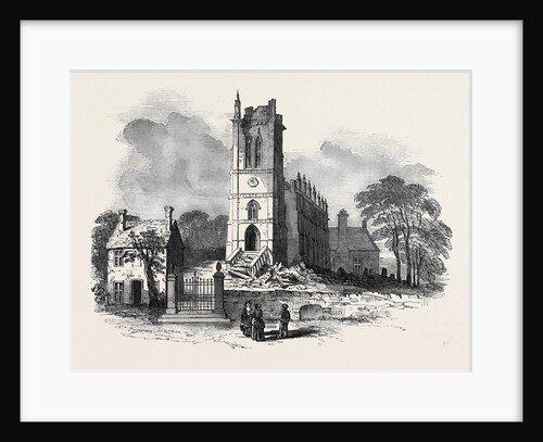 King's Norton Church, Leicestershire, Struck by Lightning by Anonymous
