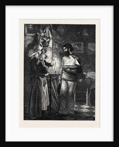 A Sailor's Offering: A Scene in Normandy 1873 by Anonymous