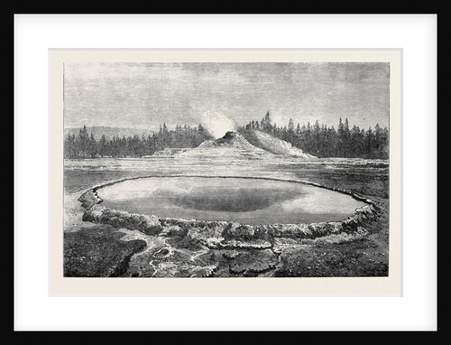 Castle Geyser and Hot Spring Montana North America 1873 by Anonymous