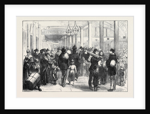 The Strike in South Wales: Exodus of Miners from Merthyr Tydvil 1873 by Anonymous