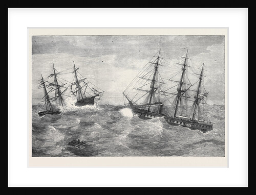 H.M.S. Immortalite Finding the Derelict Margaret Pollock at Sea 1873 by Anonymous