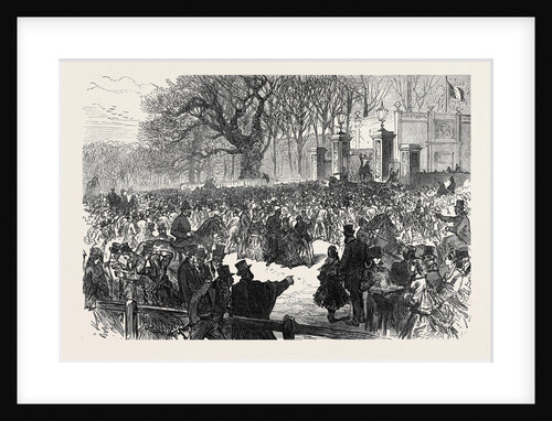 The Late Emperor Napoleon III: The Lying in State: Crowd at the Gate Chiselhurst 1873 by Anonymous