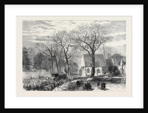 The Late Emperor Napoleon III: Funeral Procession Approaching the Chapel Chiselhurst 1873 by Anonymous