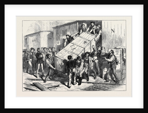 The Vienna Universal Exhibition: Unloading a Train of Goods 1873 by Anonymous