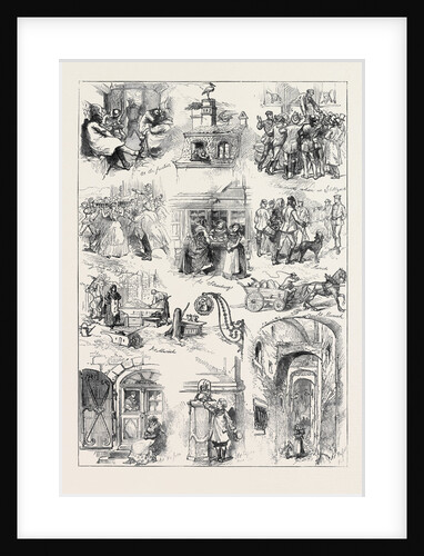 Sketches on the Way to Vienna: A Student's Adieu at Stuttgart Thirsty Louts at Augsburg at Strasburg at Munich at Passau 1873 by Anonymous