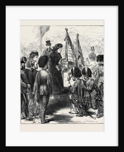 The Queen Presenting New Colours to the 79th (Cameron) Highlanders at Parkhurst Isle of Wight 1873 by Anonymous