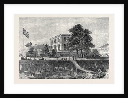 China: The British Consulate from the Peiho River 1873 by Anonymous