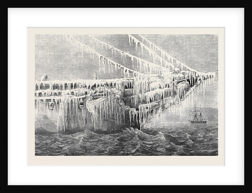 Bows of H.M.S. Himalaya As She Arrived at Halifax 1873 by Anonymous