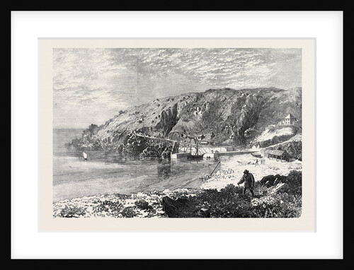Granite Quarries at Lamorna Cove Cornwall 1873 by Anonymous