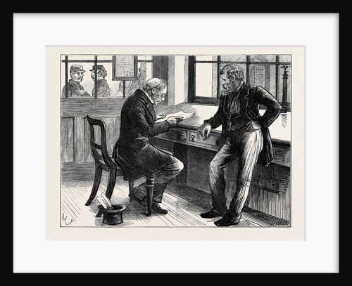 Newgate: Prisoner with Attorney in Consulting Room 1873 by Anonymous