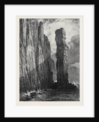 The Old Man of Hoy, at the Winter Exhibition of the Society of Painters in Water Colours 1873 by Anonymous